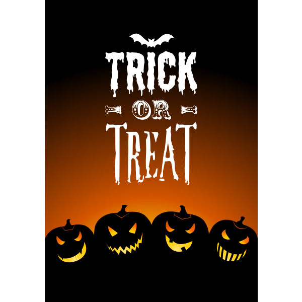 Trick or Treat with Jack-o'-lanterns Card